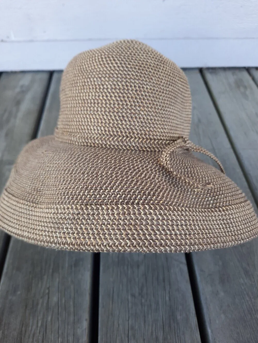 Lumen's Collection Wide Brim Woven Sun Hat Coastal Grandma Floppy Bendable Hat